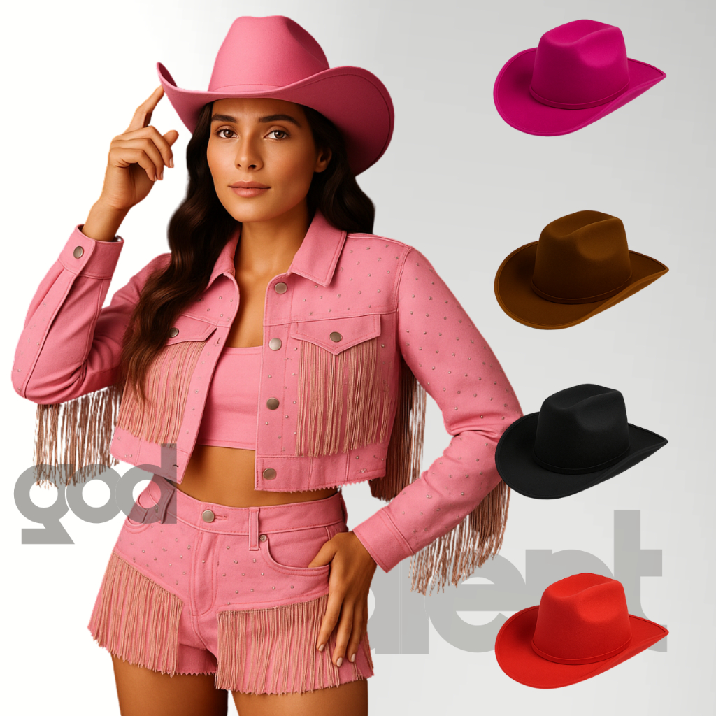 Chapéu Ana Castela Vaqueira  Masculino Feminino Sertanejo Country Rodeio Cowboy
