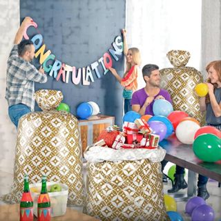 Saco de Presente SORTIDO plástico Grande 60x90cm 1 unidade Packpel em Oferta na Shopee