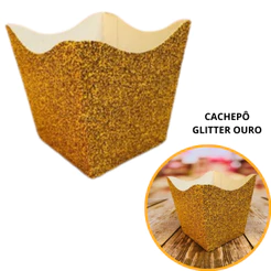 10~50 KIT CACHEPÔ FESTA IMITAÇÃO GLITTER OURO 9X9X7CM VAZO DECORAÇÃO 2.64 ( NC TOYS CACHEPÔ )(CHOCO)