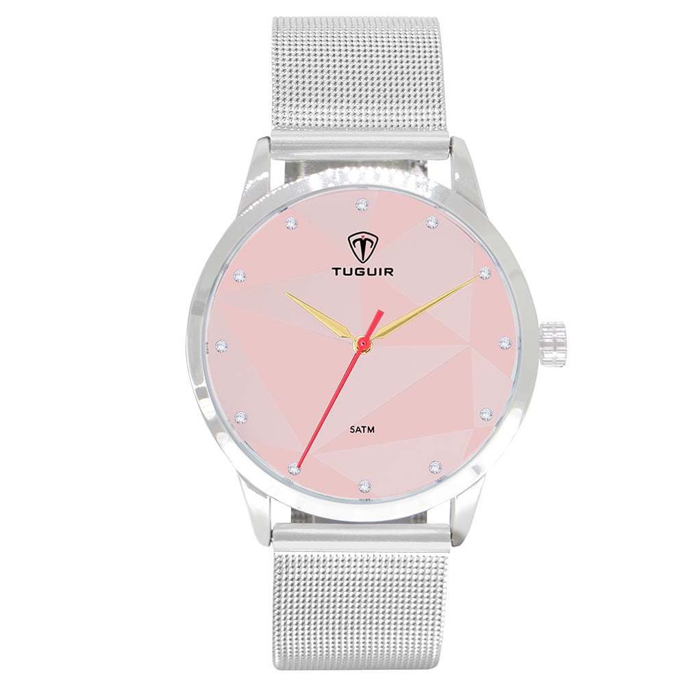 Relógio Tuguir Feminino Pulseira de Esteira Moderno Original