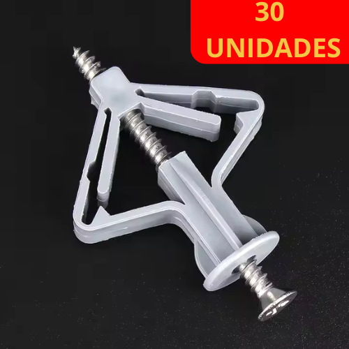 Parafuso e Bucha para drywall e gesso 30unidades