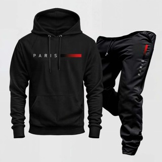 Conjunto Moletom Paris Blusa Frio Masculina Feminina e Calça Abrigo Flanelado em Oferta na Shopee