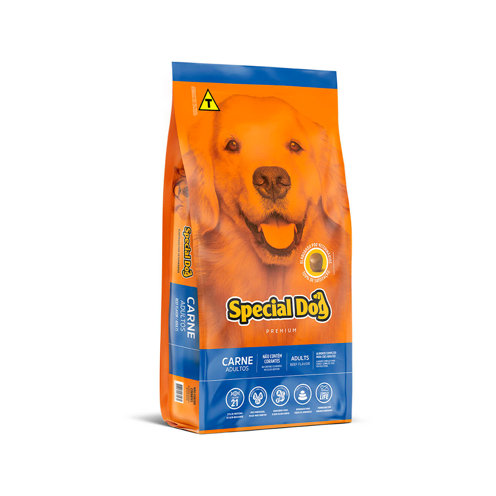 Ração Special Dog Premium Sabor Carne 15kg Adulto Todas as Raçãs - Raças Medi...