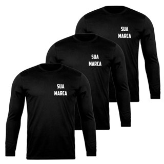 Kit 3 Camisetas com Seu Logo Sua Marca Frase Foto Estampada no Peito e Costas em Oferta na Shopee