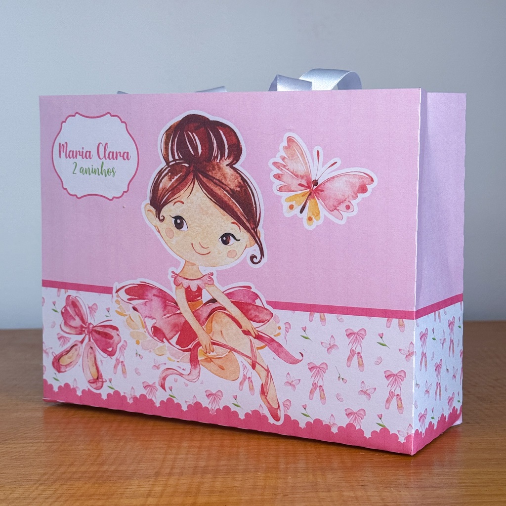 Sacolinha Personalizada PRINCESA Para Festa PEGUE E MONTE
