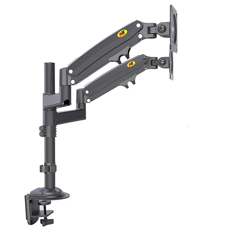 Suporte Duplo North Bayou H-180 De Mesa Para Tv/monitor De 17 Até 27 Preto