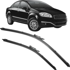 Kit Par Palhetas Limpador Parabrisa Linea 2008 2009 2010 2011 2012 2013 2014 2015 2016