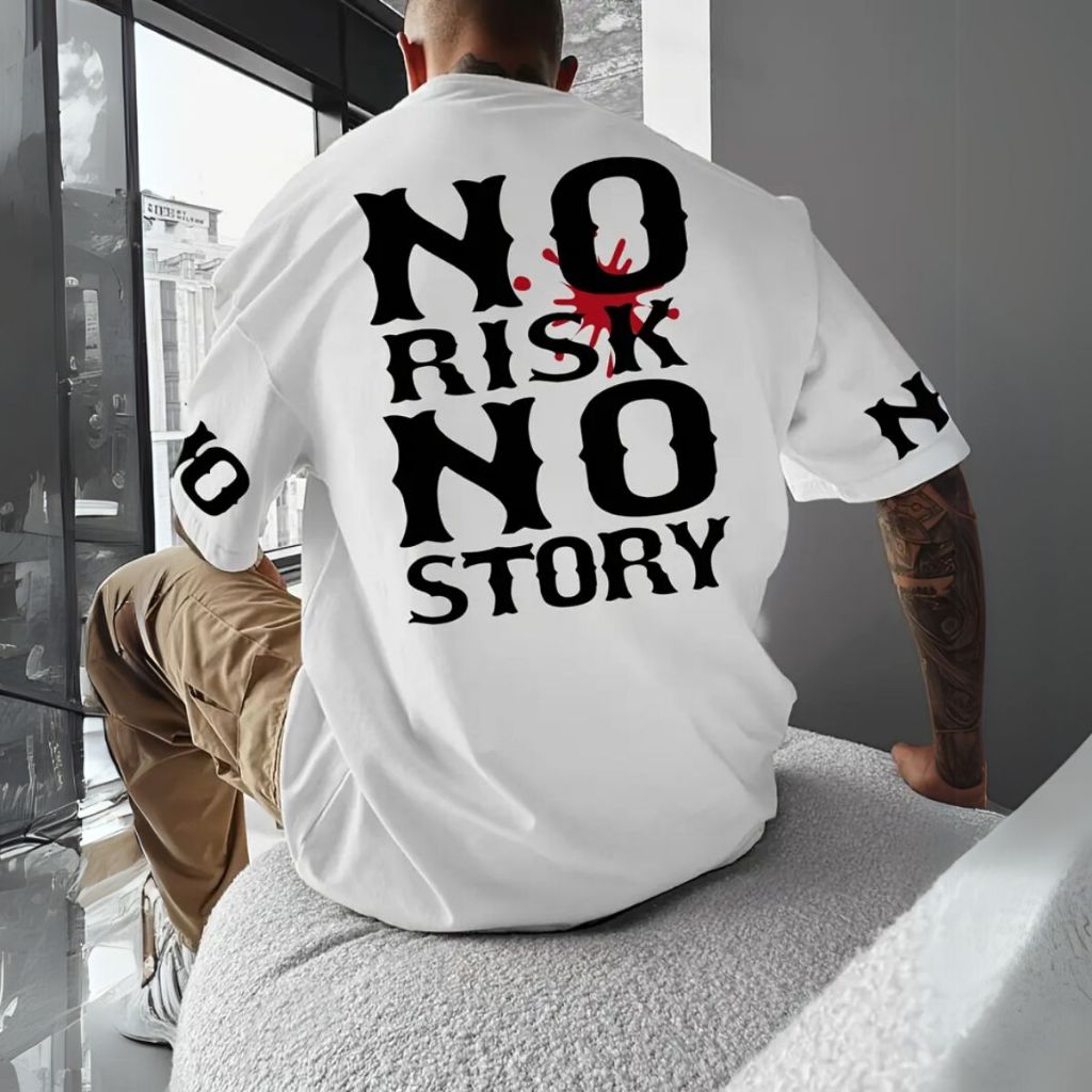 Camiseta Street Oversized Conforável Algodão Frase Motivacional Treino Academia Musculação Moda Masculina