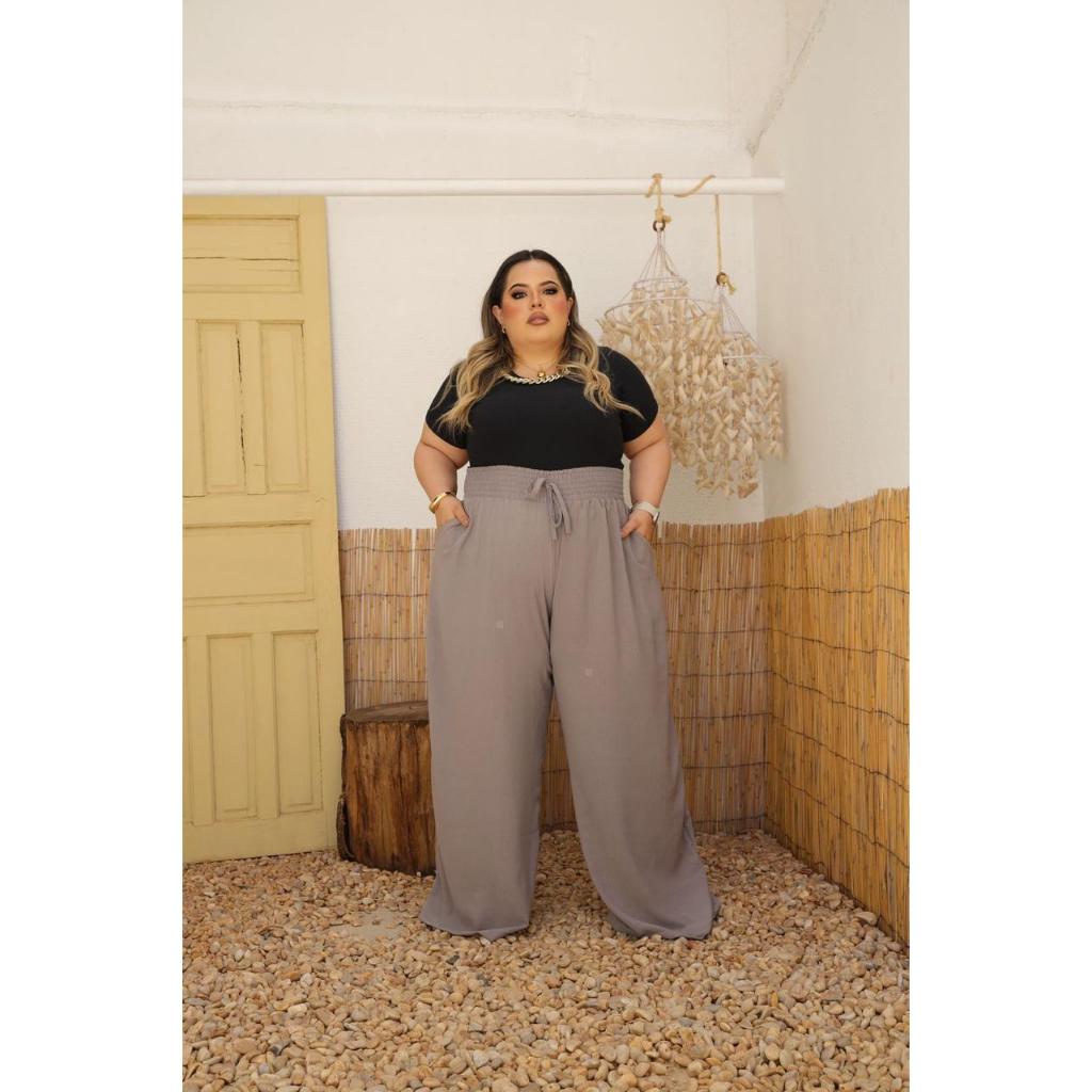 CALÇA PANTALONA ATÉ TAMANHO 60 CÓS ESTRUTURADO A MELHOR em Oferta na Shopee