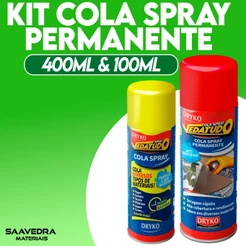 Cola PermanenteSpray Para madeira, Tecidos, Borracha, Sapatos, Espuma , Artesanato Drykoprimer