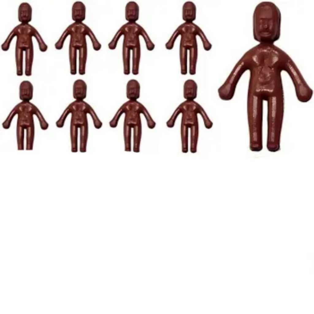 Brinquedo Mini Boneco Pelado Negro com 20 unidades Lembrancinha