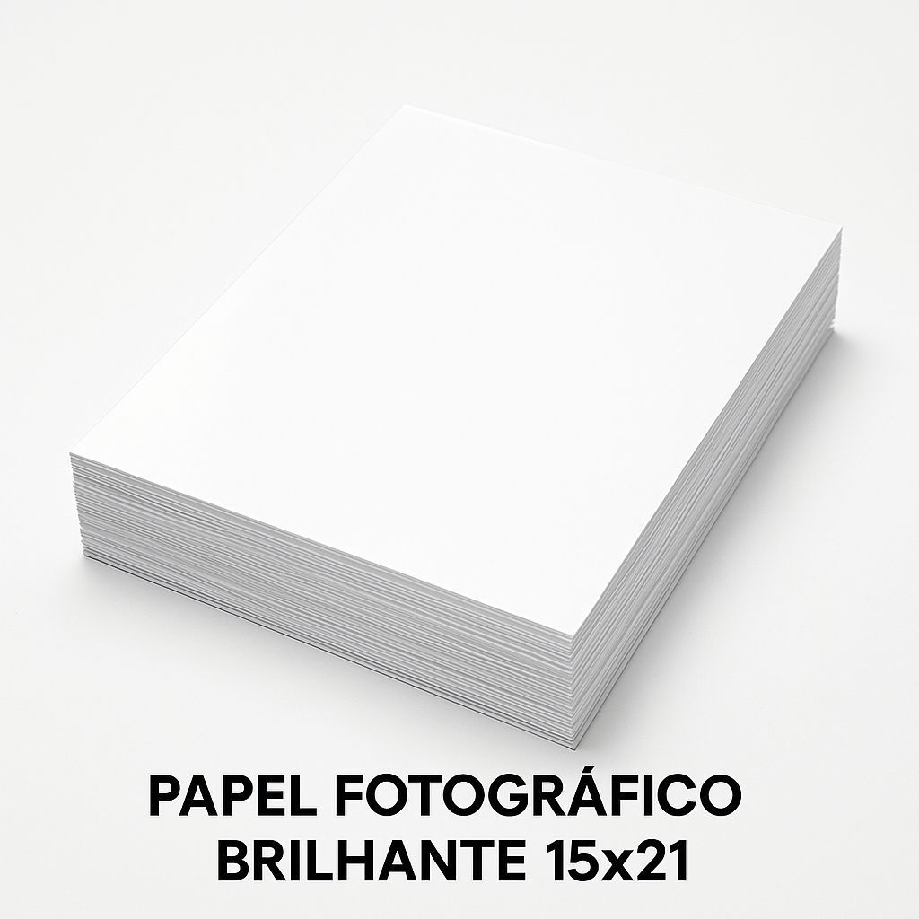 Papel Fotográfico Brilhante 15x21 | Kit com 50 até 500 Unidades | Alta Qualidade para Impressão