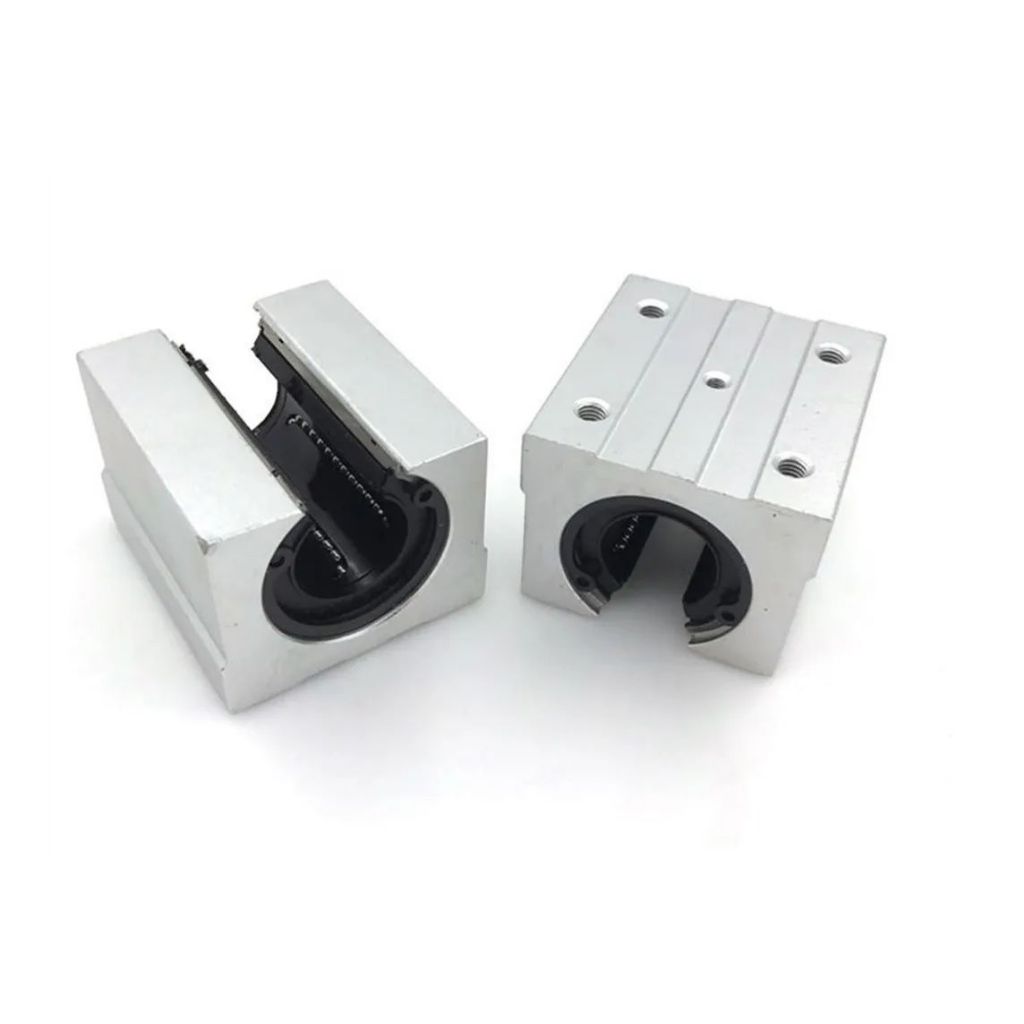 2 Pillow Block Aberto de 20mm Para Eixo Com Suporte Apoiado de 20mm - Router CNC