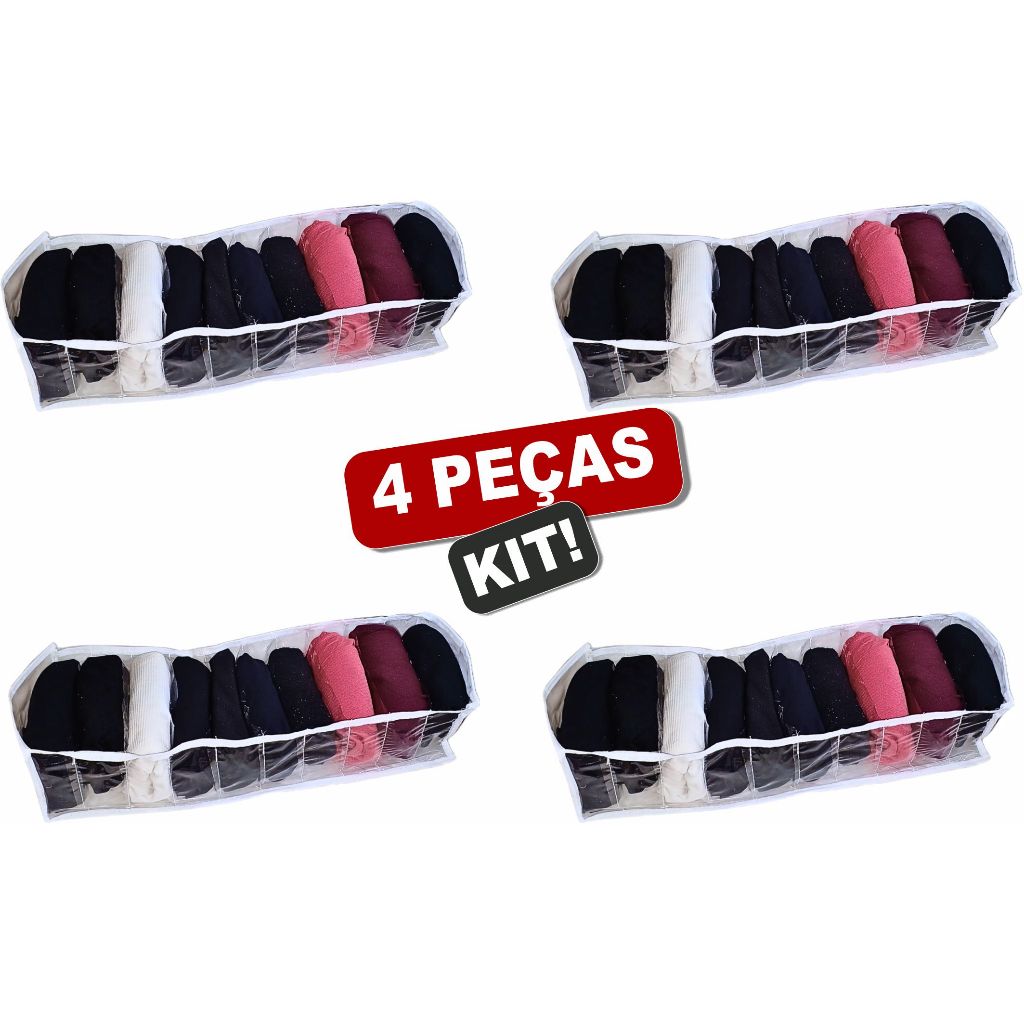 Kit 4 Colmeia Organizadoras De Roupa Intimas Lingerie, Cuecas, Meias tamano – 40x10x15cm