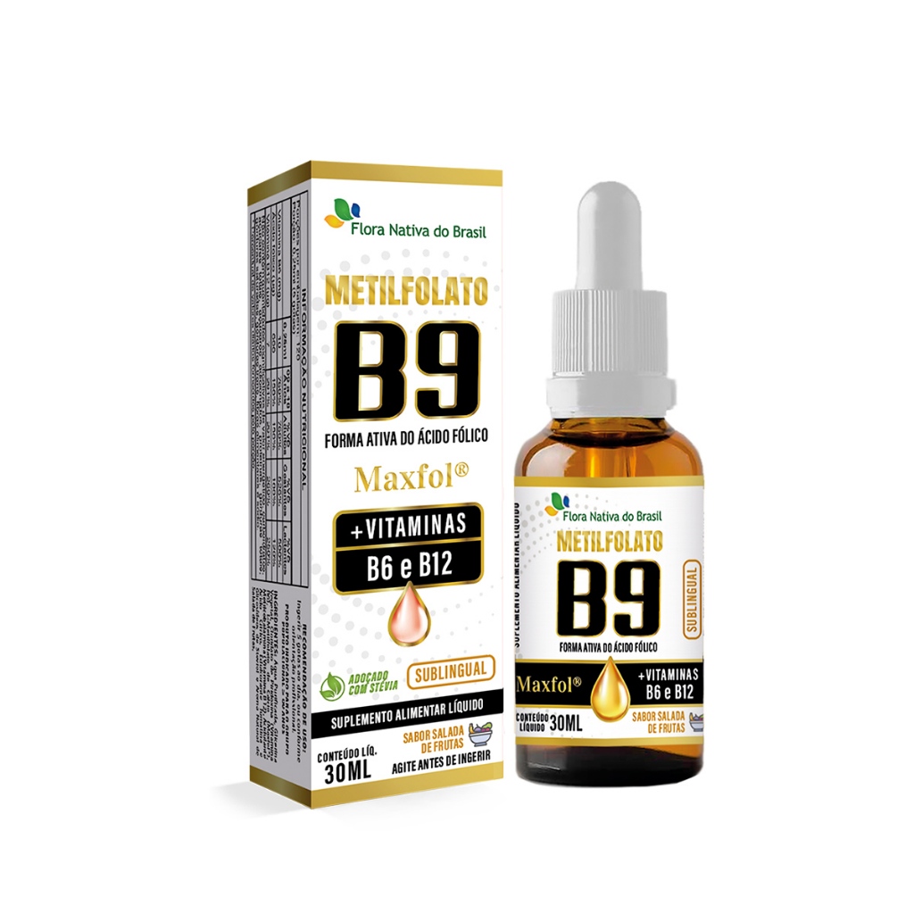 Metilfolato (B9,B6,B12) Sabor Frutas 30ml em Oferta na Shopee