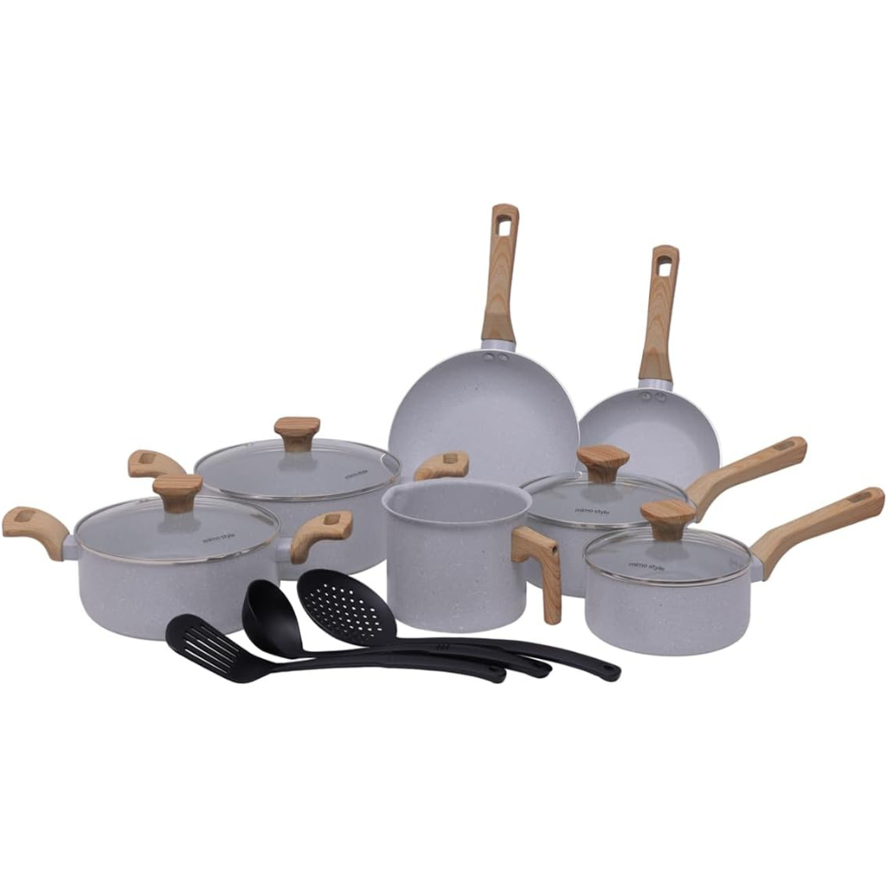 Kit Jogo de Panelas com Revestimento Cerâmico 10 Peças Indução Mimo Style em Oferta na Shopee