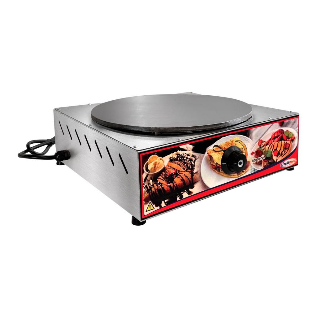 PANQUEQUEIRA CREPEIRA ELÉTRICA FRANCÊS PARA CREPE COM DISCO 110V OU 220V