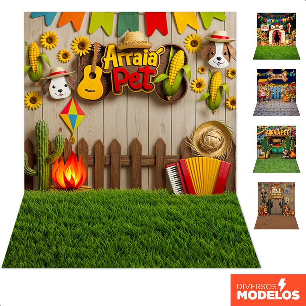 Fundo Fotográfico Festa Junina Pet Shop Tecido 1,2x1,7m Cenário Painel Fotos Arraiá- Vários Modelos em Oferta na Shopee