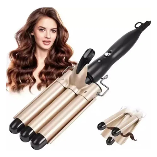 Modelador Cabelo Cerâmica Chapinha Tri-onda Ondulador