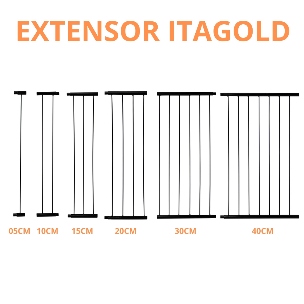 Prolongador Itagold Extensor Para Portão Pet Cachorro Criança Bebê Proteção Grande 68 cm de Altura