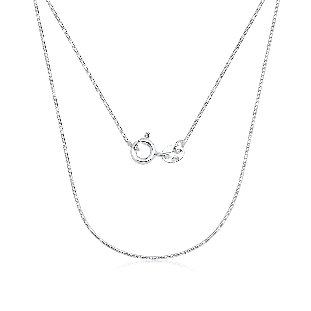 Corrente Feminina de Prata 925 Rabo de Rato Redonda 45cm 1mm