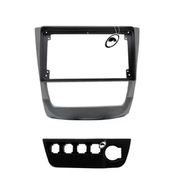 Moldura De Painel 2 Din 9 Polegadas Vw Gol Voyage Saveiro G6 Prata Top