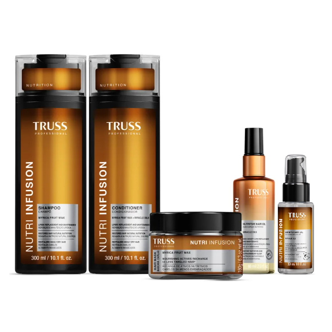 Kit Truss Nutri Infusion Shampoo, Condicionador 300ml, Mask 180g, Óleo 30ml e Óleo 60ml