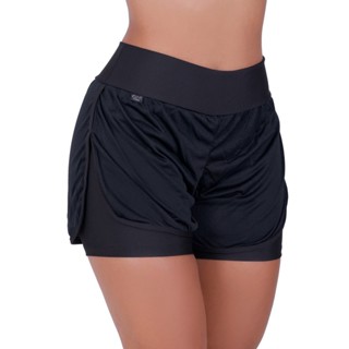 Short Academia Fitness Feminino Liso Dry-Fit em Oferta na Shopee