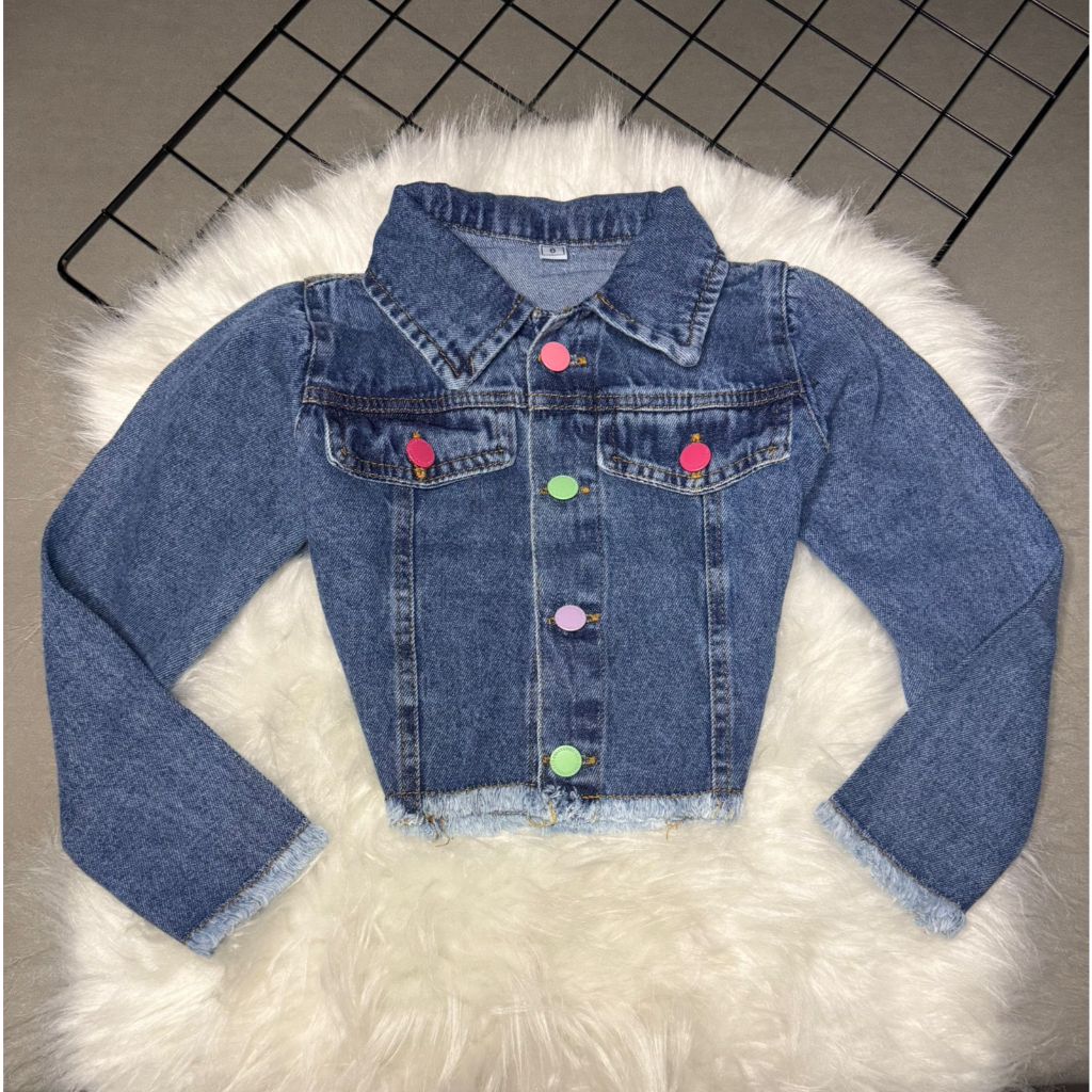 Jaqueta Jeans Infantil Menina 2 a 16 Anos