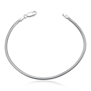 Pulseira Feminina de Prata 925 Rabo de Rato Redonda 2mm em Oferta na Shopee