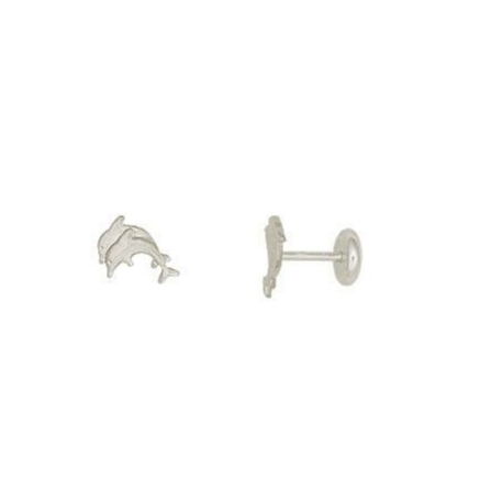 Brinco Dois Golfinhos Infantil Prata 925 - Baby & Kids Fashion