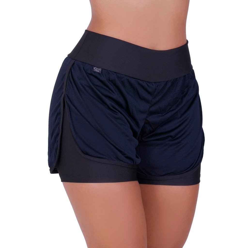 Short Academia Fitness Feminino Liso Dry-Fit