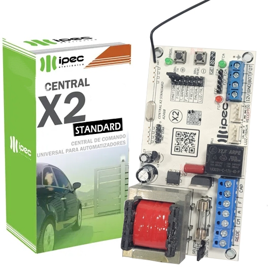 Placa Central de Comando Motor Portão PPA Garen Peccinin 2 Controles 433mhz