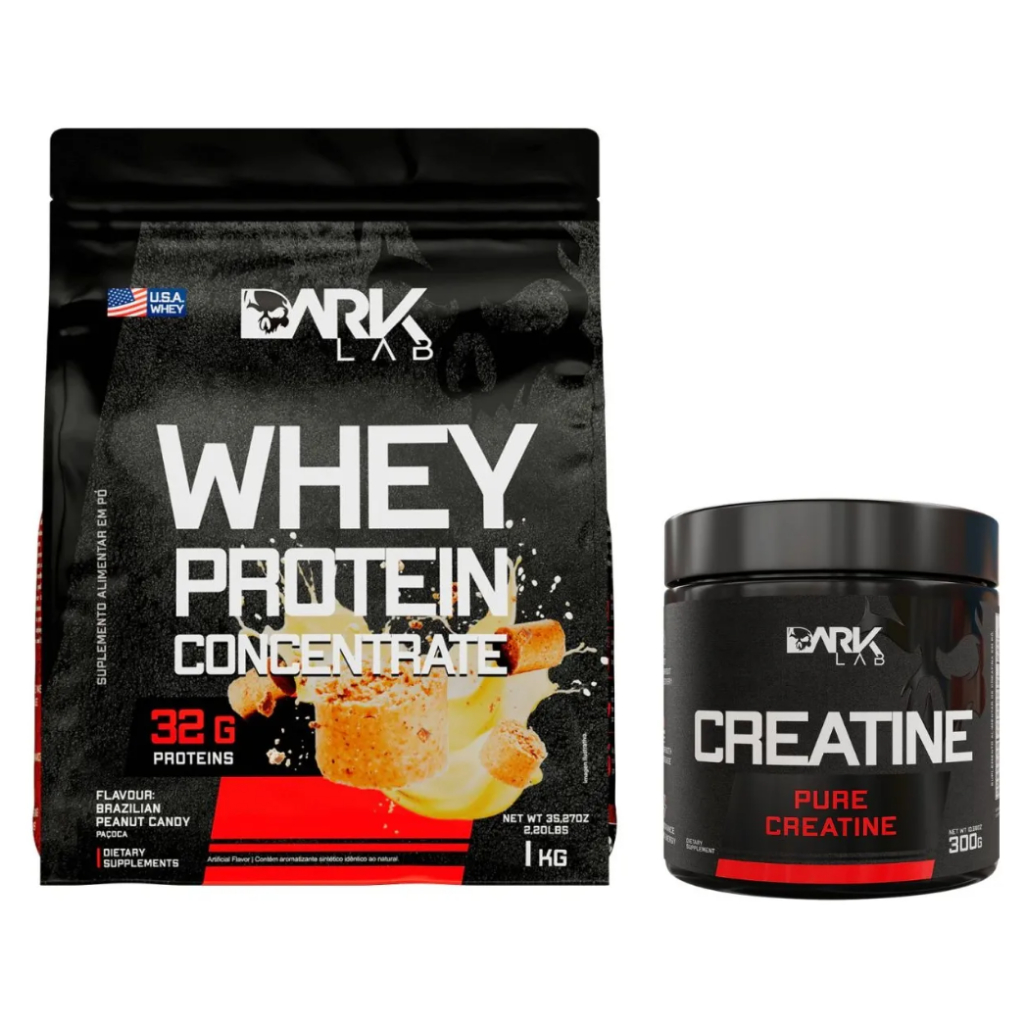 Whey Concentrado 1kg + Creatina Pura 300g Dark Lab
