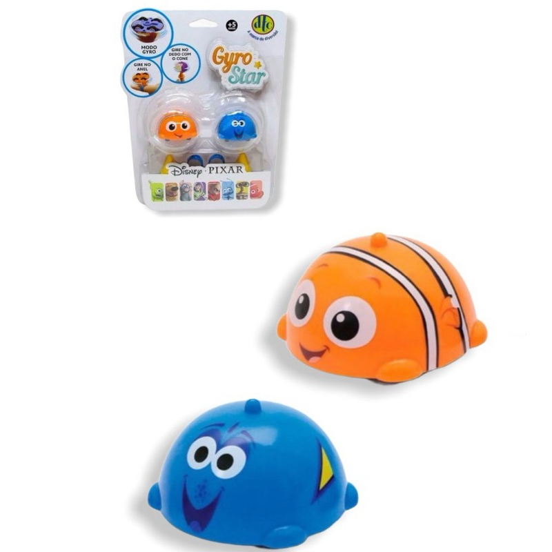 2 Gyro Star Pião Nemo E Dory Dtc Pixar Brinquedo Crianca dia das crianças natal brinquedo peão