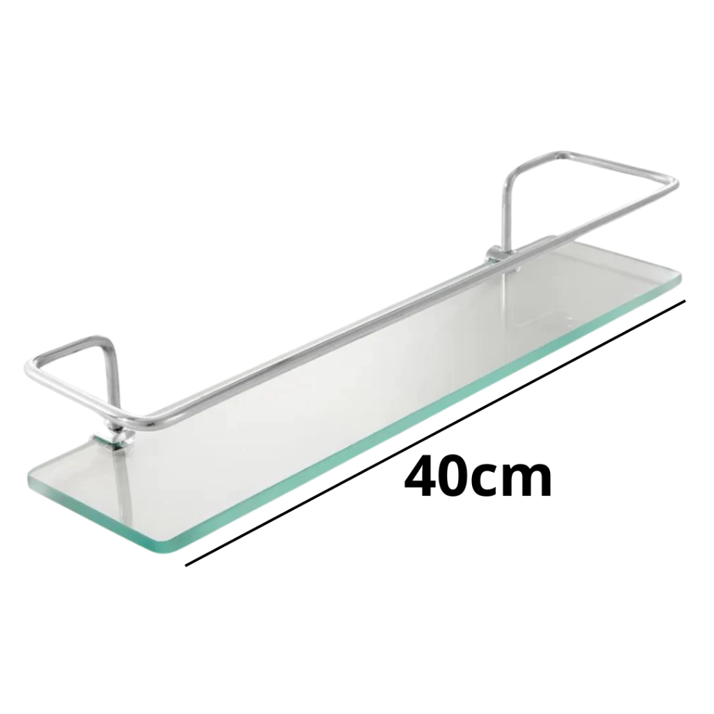 Porta Shampoo para Banheiro 40cm de Comprimento Reto Incolor Cód. 801 em Oferta na Shopee