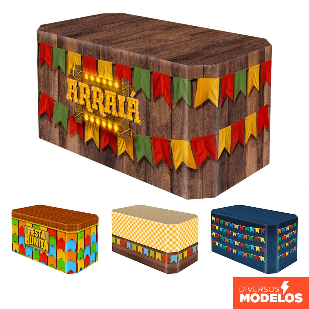 Toalha de Mesa Decoração de Festa Veste Fácil Em Tecido - Vários Modelos