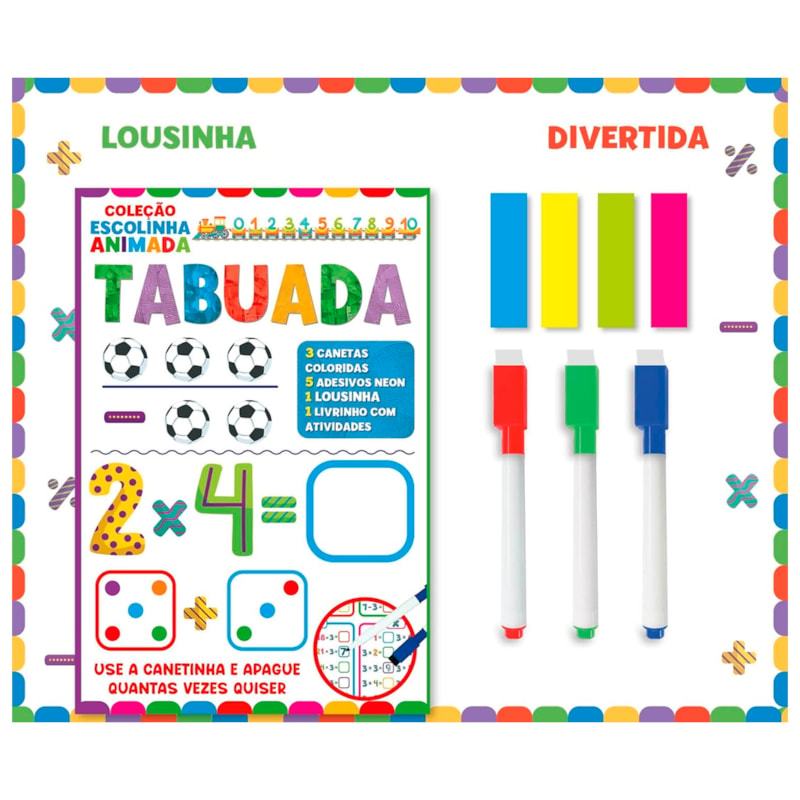 Coleção Escolinha Animada | Lousinha Divertida | Tabuada em Oferta na Shopee