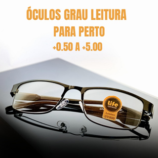 Óculos de Leitura Metálico Retangular Várias Cores +0.50 a +5.00 em Oferta na Shopee