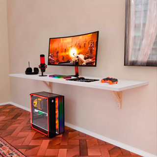 Mesa Estudos  Suspensa Em MDF Para Quarto Pinus em Oferta na Shopee