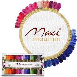 Kit 72 Meadas Bordado Maxi Mouline - Circulo Diversas Cores