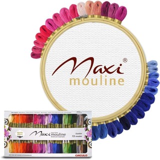 Kit 72 Meadas Bordado Maxi Mouline - Circulo Diversas Cores