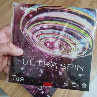 Borracha para raquete Sanwei T88 UltraSpin Profissional ITTF preta ou vermelha em Oferta na Shopee