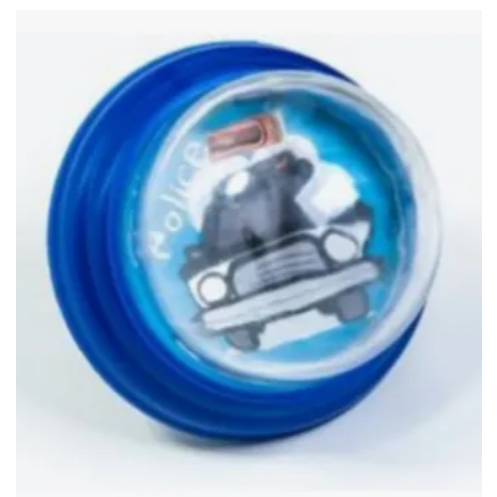 Buzina Campainha Infantil Fom-fom Policia Azul/transparente.