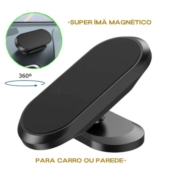 Suporte Magnético 360º Para Celular Automotivo Imã Poderoso Neodímio Universal Potente Suporte Para Carro