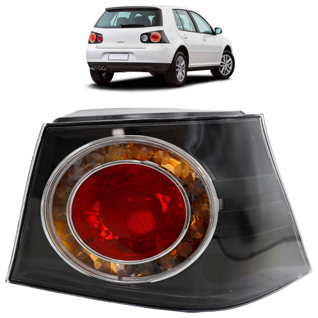 Par Lanterna Traseira Golf 2007 2008 2009 2010 2011 2012 2013 Canto Bicolor em Oferta na Shopee
