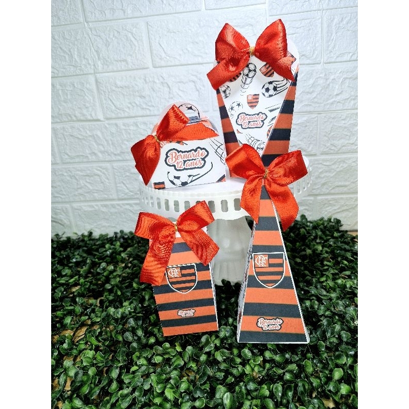 Caixas Personalizadas Flamengo | Personalizados de luxo Flamengo | Lembrancinhas de festa Flamengo | PEGUE E MONTE