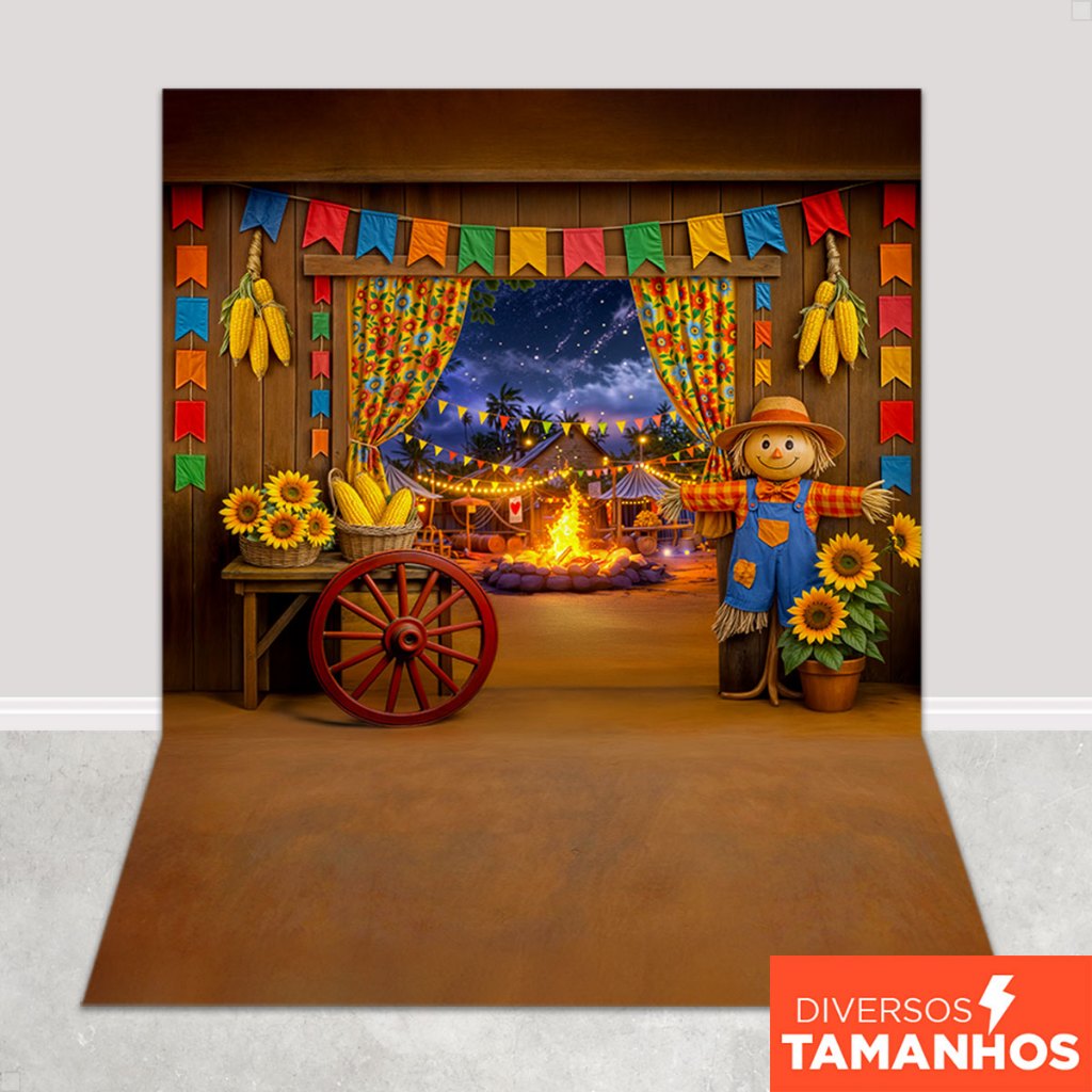 Fundo Fotográfico Festa Junina Cenário Festa de São João Painel Tecido Sublimado - FJN-181 em Oferta na Shopee