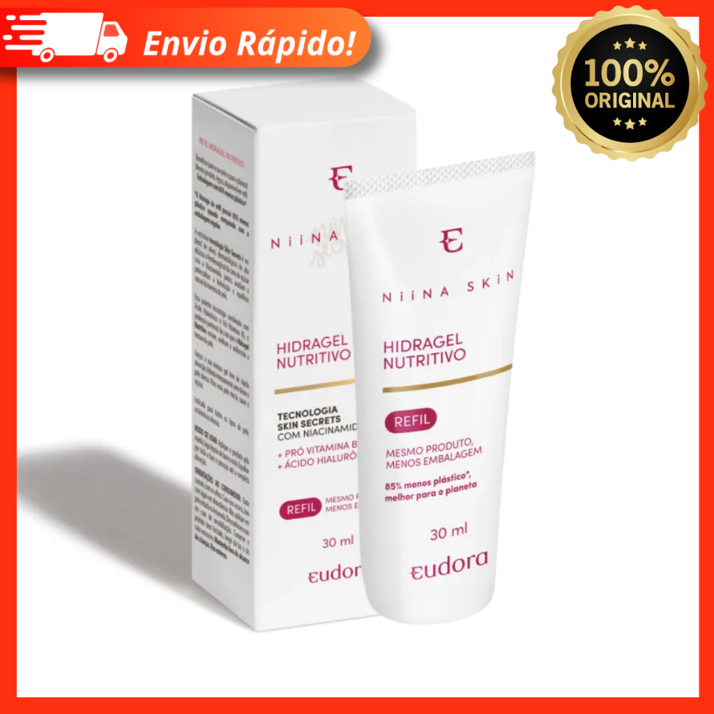 Hidragel Nutritivo Niina Secrets Refil Com Pró Vitamina B5 e Ácido Hialurônico 30ml - Eudora