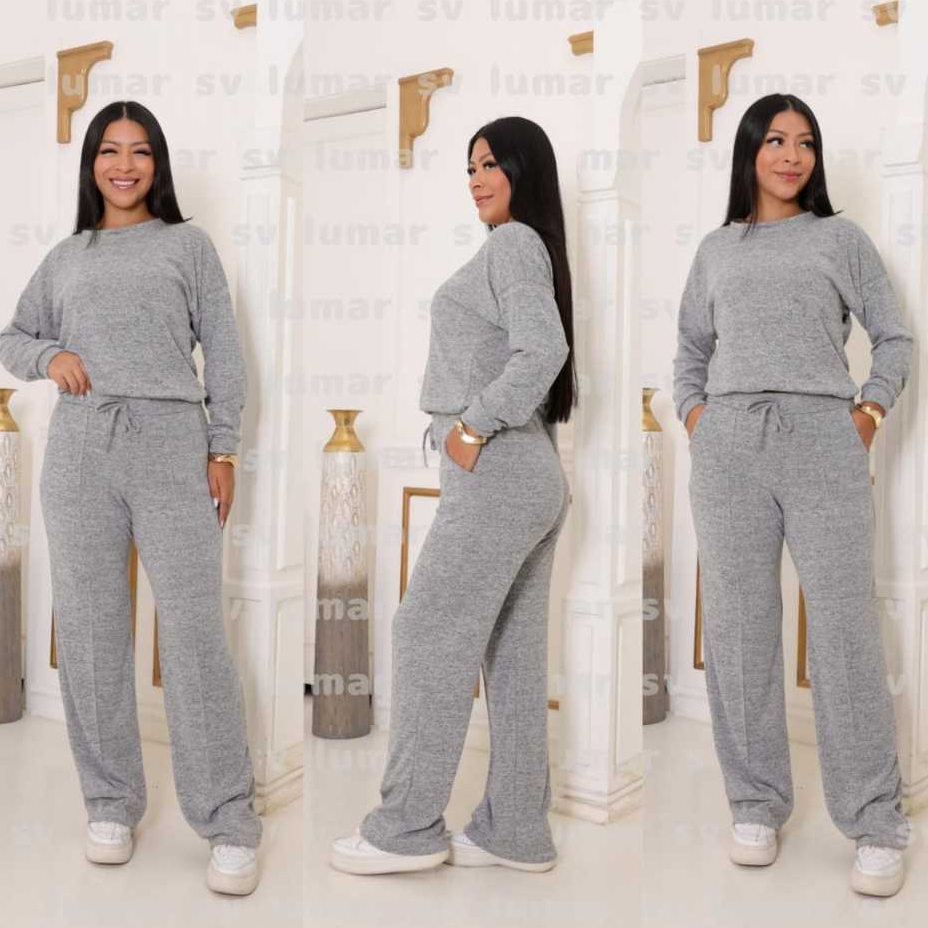 Conjunto Femenino Lanzinha 2 Peças Blusa e Pantalona